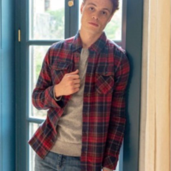 Blue Mens Responsible Flannel Shirt 